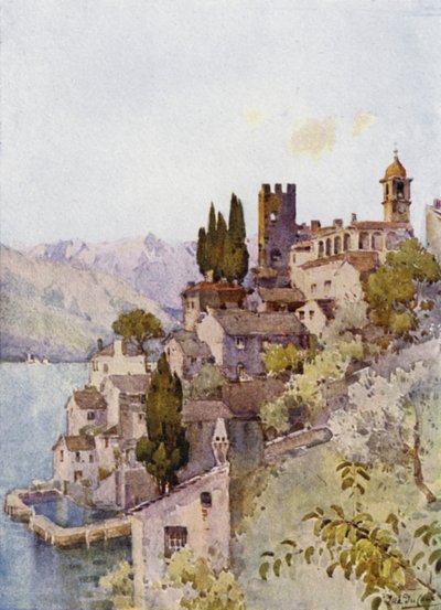 Corenno, Lago Como (cor litho) de Ella Du Cane
