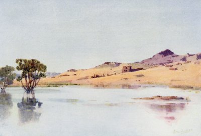 El Sebua, Núbia (cor litho) de Ella Du Cane