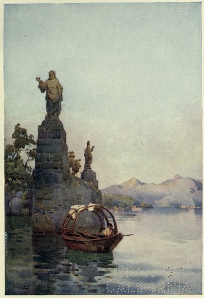 Entrada na Villa Arconati, Lago di Como, Ilustração de 