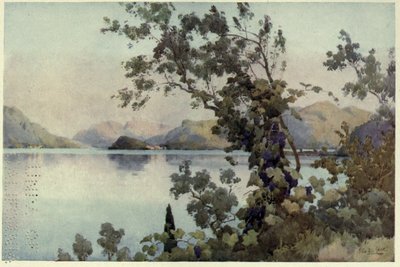 Noite, Lago di Como, ilustração de 