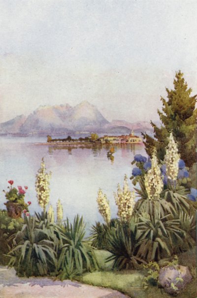 Isola Pescatori de Baveno, Lago Maggiore (cor litho) de Ella Du Cane