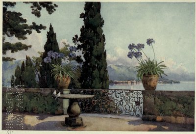 Pallanza de Isola Bella, Lago Maggiore, Ilustração de 