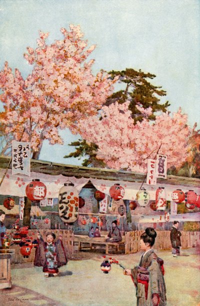 A Festa das Flores de Cerejeira (cor litho) de Ella Du Cane