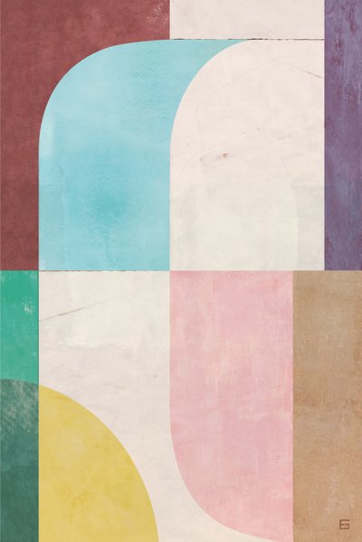 Blocos curvos em tons pastel de Ellen Greup