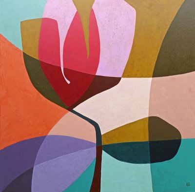 Flor abstrata moderna de Ellen Greup