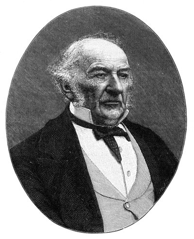 William Ewart Gladstone, estadista do Partido Liberal Britânico e primeiro ministro, c1890. de Elliott and Fry