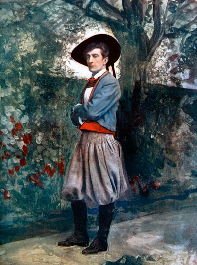 Sir Johnston Forbes-Robertson em O sacramento de Judas, c1902. de Ellis and Walery