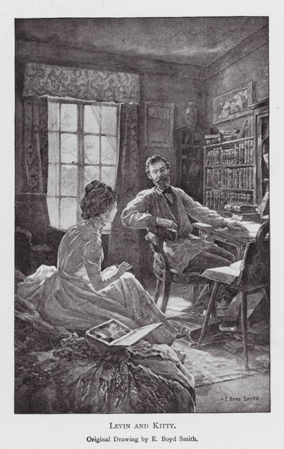 Ilustração para Anna Karenina de Leo Tolstoy (litografia) de Elmer Boyd Smith