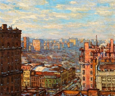 Central Park a partir do Carnegie Hall de Elmer Livingston MacRae