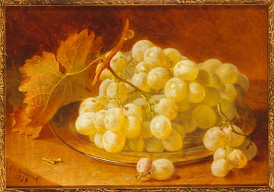 Uvas em uma placa de prata, 1893 de Eloise Harriet Stannard