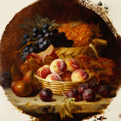 Pêssegos, Ameixas, Peras e Abacaxi, 1896 de Eloise Harriet Stannard