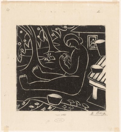 Mulher sentada de Else Berg (signed by artist)