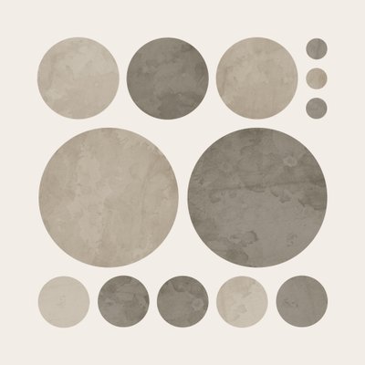 Círculos abstratos e terrosos de Ema Paraschiv