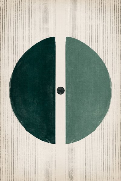 Círculo verde dividido minimalista de Ema Paraschiv