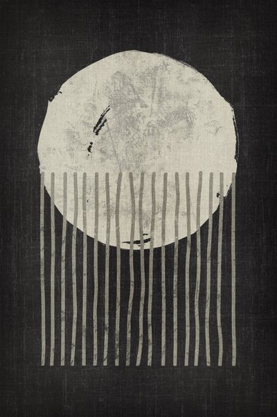 Lua abstrata monocromática de Ema Paraschiv