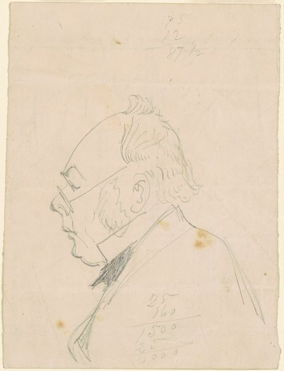 Perfil de um homem de Emanuel Gottlieb Leutze