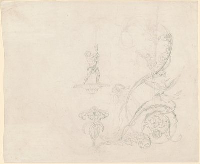 Estudos de Decorações de Fontes de Emanuel Gottlieb Leutze
