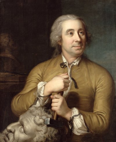 O escultor Johann August Nahl, o Velho de Emanuel Handmann