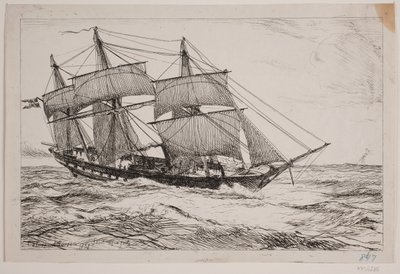 Uma escuna naval de Emanuel Larsen