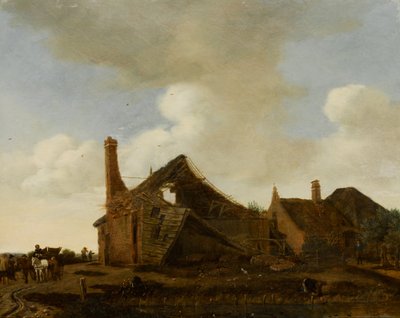 Paisagem com uma casa de campo em ruínas de Emanuel Murant