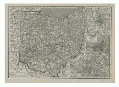 Mapa de Ohio, EUA, c1910s. de Emery Walker