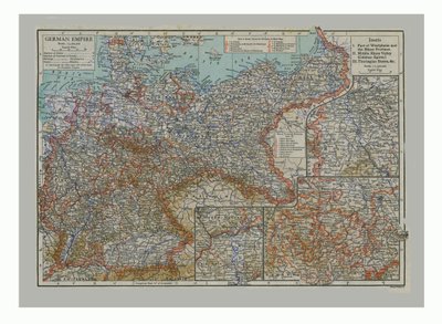 Mapa do Império Alemão, c1900. de Emery Walker