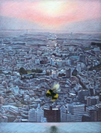 Fim do dia, 2012 (óleo sobre tela) de Emiko Aida