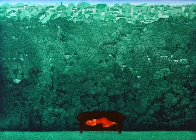 Reverie in the rain, 2009 (gravura) de Emiko Aida