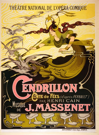 Cendrillon (Cinderela), ópera do conto de fadas 1899 por Jules Massenet (12 maio 1842 - 13 agosto 1912) de Emil Bertrand