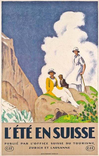 &39;Summer in Switzerland&39;, um pôster do Swiss Tourist Board de Emil Cardinaux