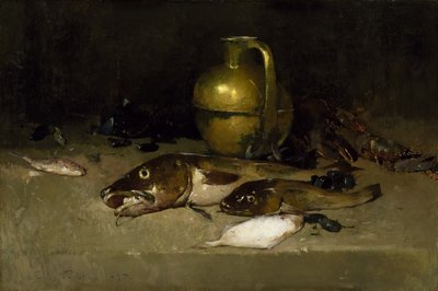 Ainda vida com peixe, 1897 de Emil Carlsen