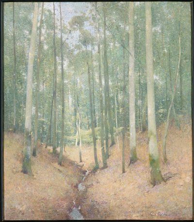 Interior de madeira de Emil Carlsen