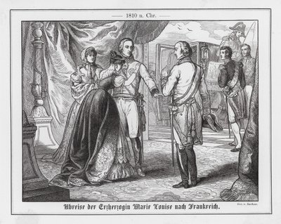 Partida da arquiduquesa Marie Louise da Áustria para França de Emil Eugen Sachsse