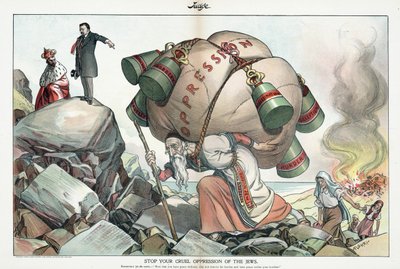 Parem com a vossa cruel opressão contra os judeus". de Emil Flohri