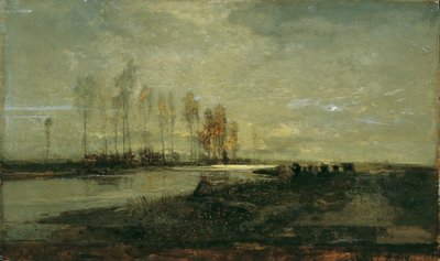Na Thaya, perto de Lundenburg II de Emil Jakob Schindler