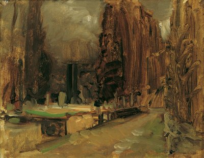 O cemitério de Gravosa perto de Ragusa (estudo para Pax) de Emil Jakob Schindler