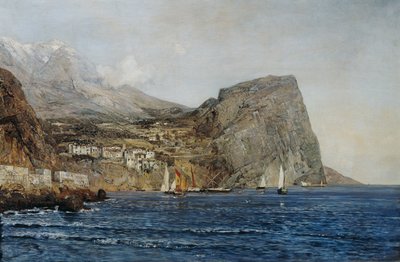 Paisagem costeira na Dalmácia de Emil Jakob Schindler