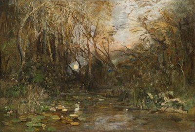 Nascer da Lua no Praterau de Emil Jakob Schindler