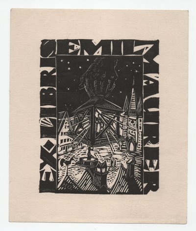 Ex Libris Emil Maurer (gravura) de Emil Maurer