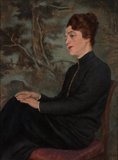 Retrato de uma senhora de Emil Orlik