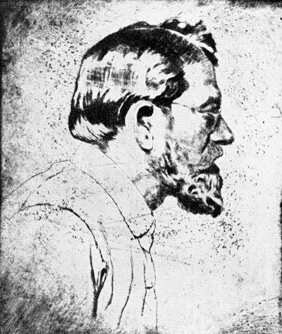 Emil Orlik - auto-retrato de Emil Orlik