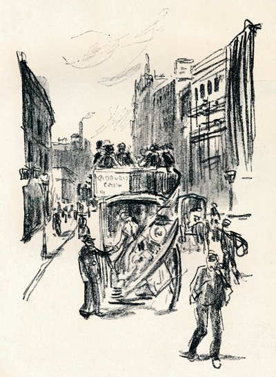 De um desenho de giz de Emil Orlik, c1900 de Emil Orlik