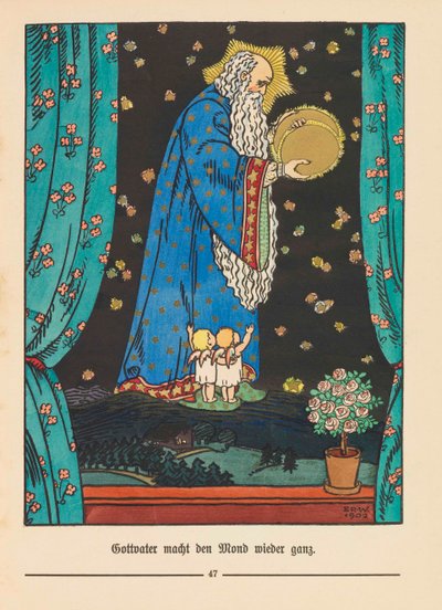 Ilustração para Der Buntscheck por Richard Dehmel, 1904. de Emil Rudolf Weiss