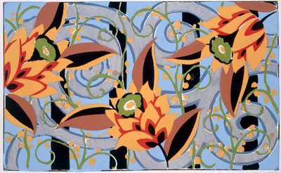 Flores e Folhagem, c.1925 (pochoir print) de Émile Allain Séguy