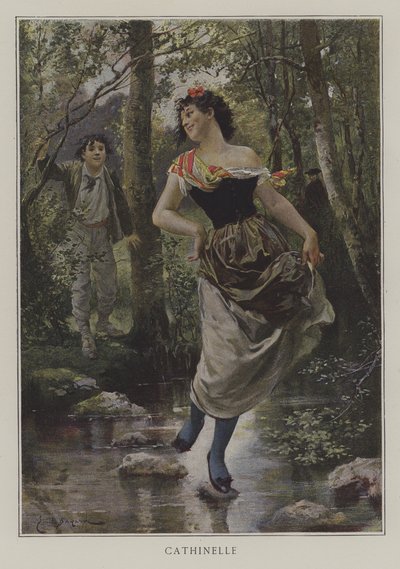 Cathinelle (cor litho) de Emile Antoine (after) Bayard