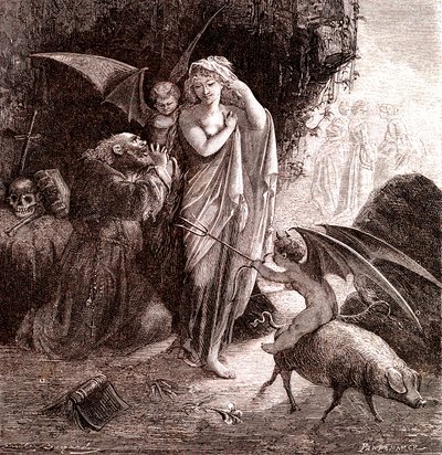 Um homem santo. 1866 (gravura) de Emile Antoine Bayard