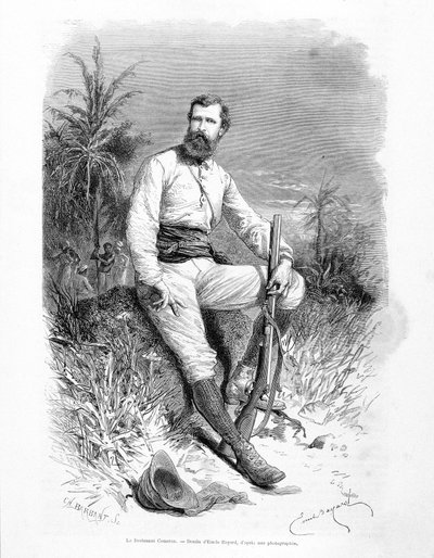 Retrato do tenente e explorador britânico Verney Lovett Cameron (1844-1894) de Emile Antoine Bayard