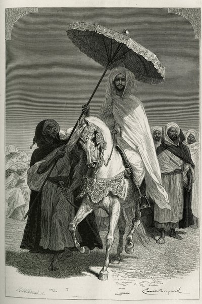 Sultão Hassan I de Marrocos (ne Moulay El Hassan) de Emile Antoine Bayard