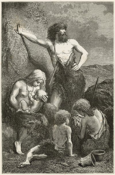 Uma família na idade da pedra de Emile Antoine Bayard