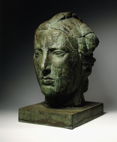 Chefe da Liberdade; Tete de Liberte, c.1914 (bronze com pátina verde) de Emile Antoine Bourdelle